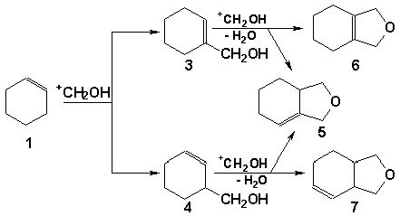 Рефераты | Биология и химия | Взаимодействие циклогексена с формальдегидом в трифторуксусной кислоте