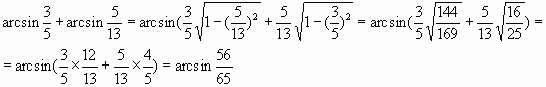 Рефераты | Рефераты по математике | Образцы исследования элементарных функций, содержащих обратные тригонометрические функции