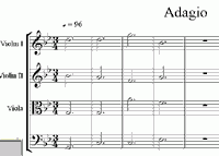 Adagio написано для струнного оркестра с органом