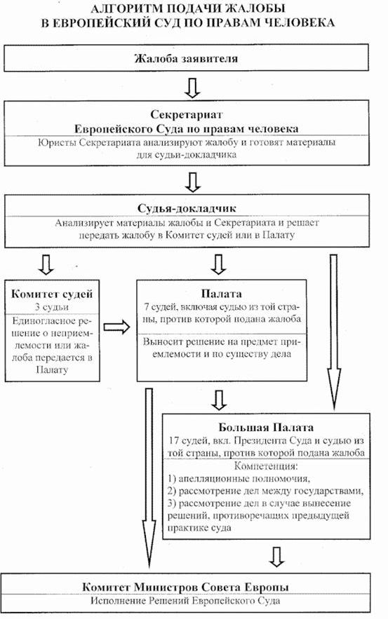 Рефераты | Рефераты по юридическим наукам | Обращение граждан в Европейский Суд по правам человека